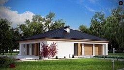 Практичный одноэтажный дом с четырьмя спальнями и гаражом.